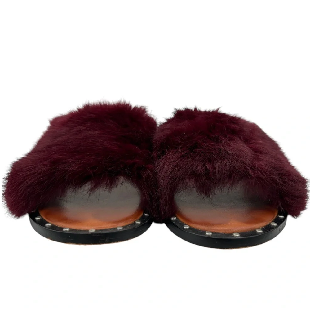 1. State Carrisma Fur Studded Slide Sandals (8M)